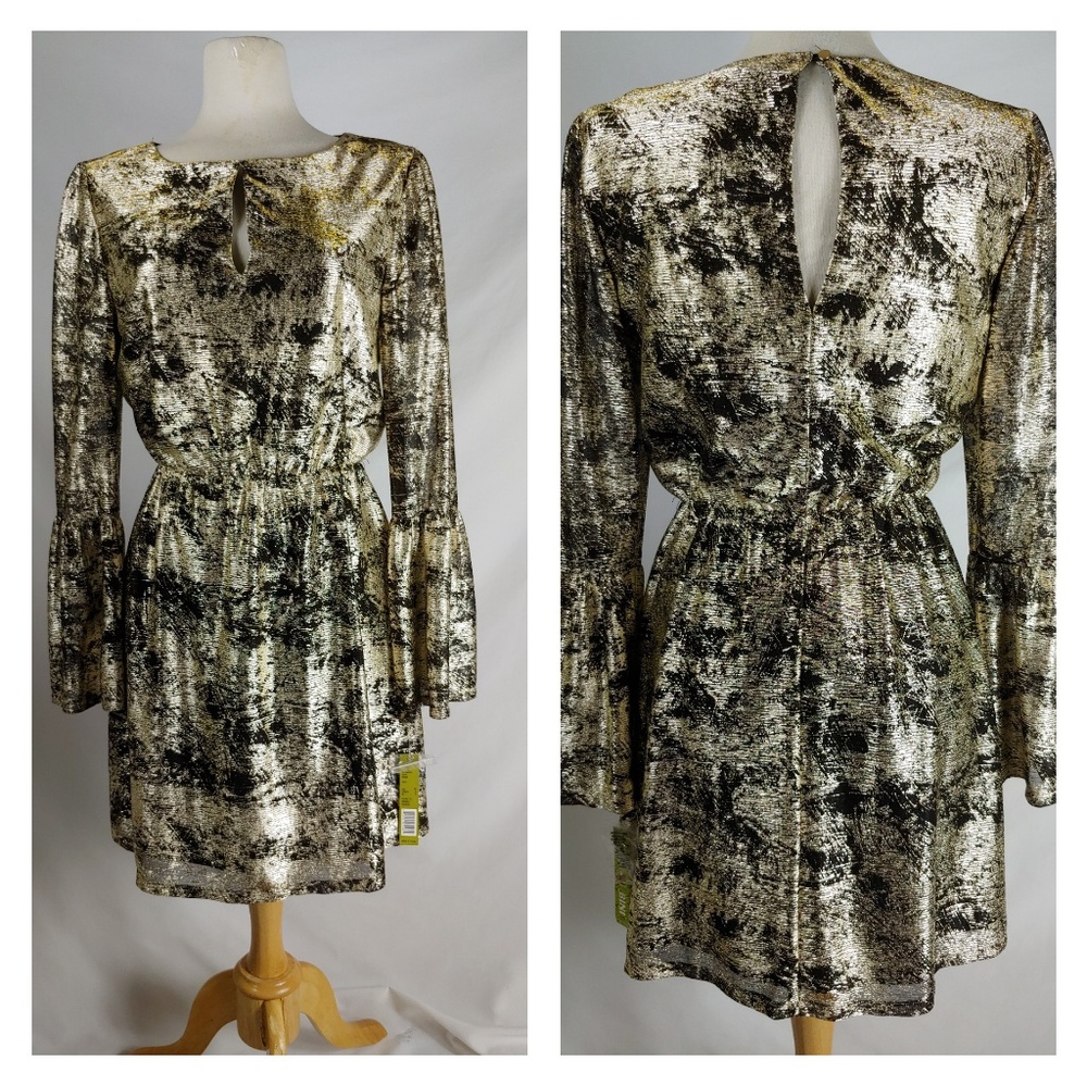 Gianni Bini Black and Gold Dress